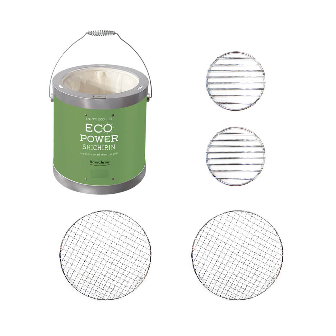 Gril à charbon en céramique, 22 cm, vert