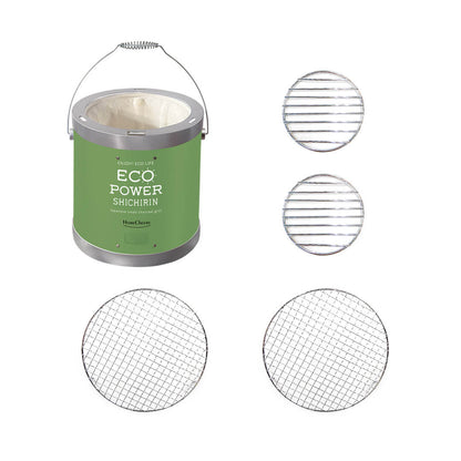 Gril à charbon en céramique, 22 cm, vert