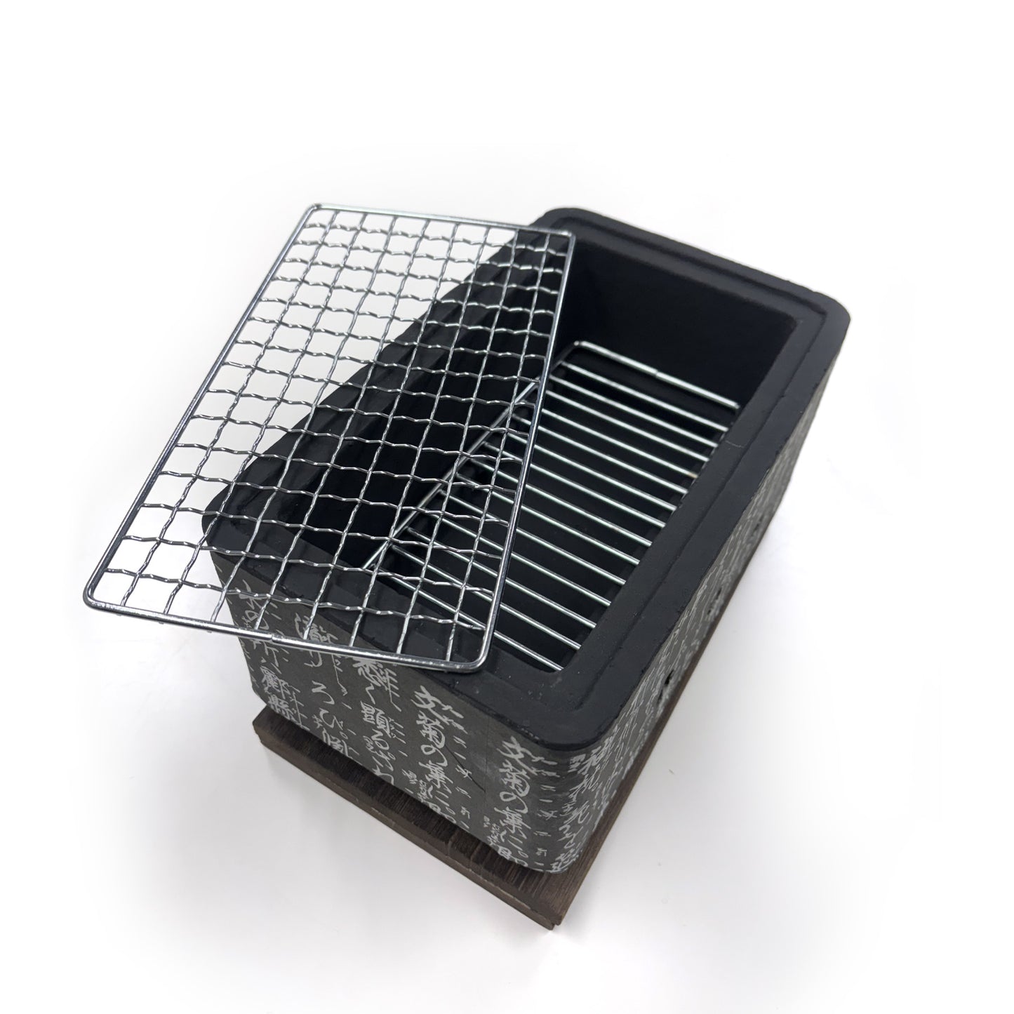 七輪 黒 角型 珪藻土 24cm hc-21