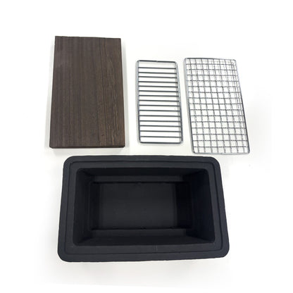 七輪 黒 角型 珪藻土 24cm hc-21