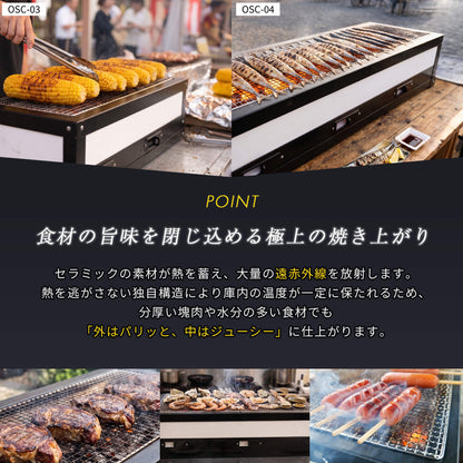 Large ceramic stove, commercial use, approximately 77.5cm